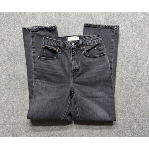Abercrombie & Fitch Jeans Womens 23 Black 90s Straight Ultra High Rise Stretch